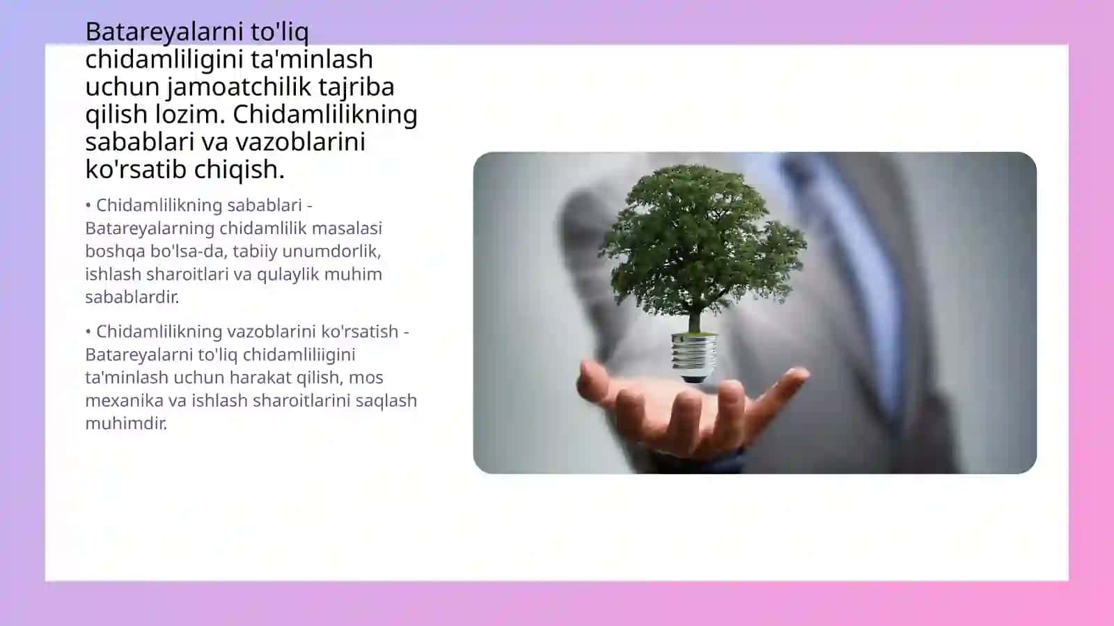 Qayta tiklanadigan energiya texnologiyalari materiallari 3