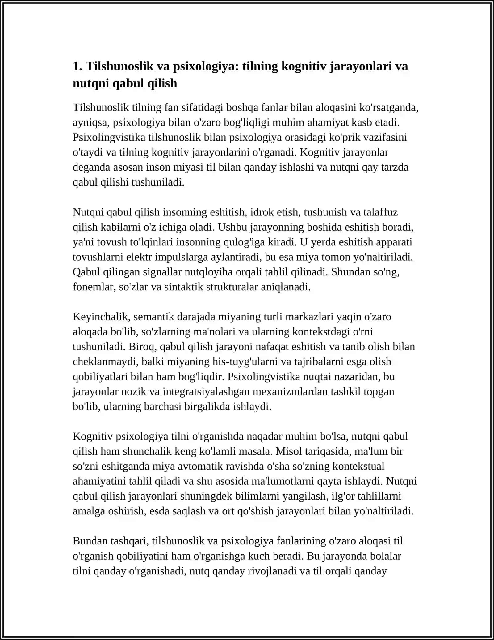 TILSHUNOSLIK TIL TO'G'RISIDAGI FAN SIFATIDA UNING BOSHQA FANLAR BILAN ALOQASI 3