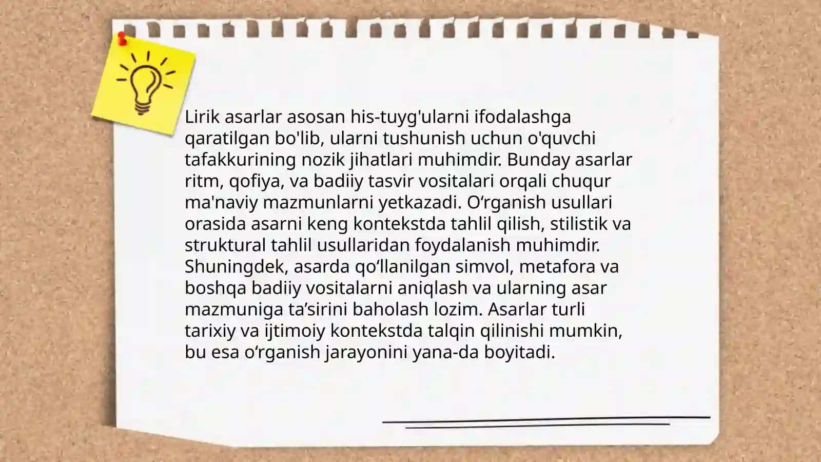Boshlangʻich sinfda lirik asarlar ustida ishlash uchun metodik tavsiyalar ishlab chiqish 3
