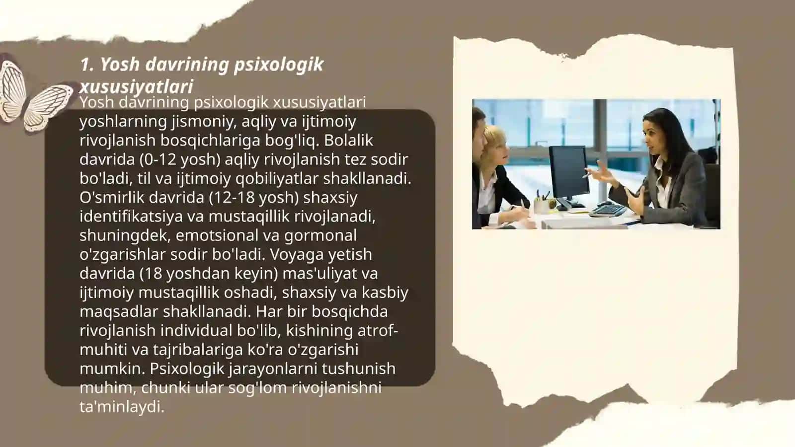 Yoshlik, yetuklik va keksalik davrining psixologik xususiyatlari 3