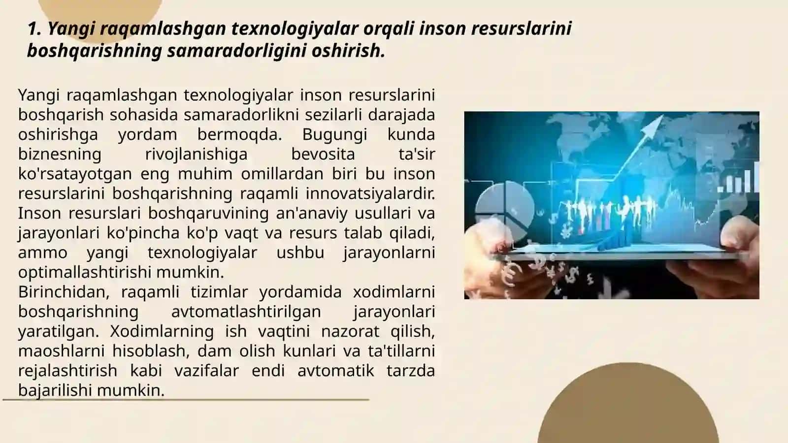 Kоrxоna va tashkilotlarga yangi raqamlashgаn tеxnologiya doirasida Inson rеsurslarini bоshqarish 3