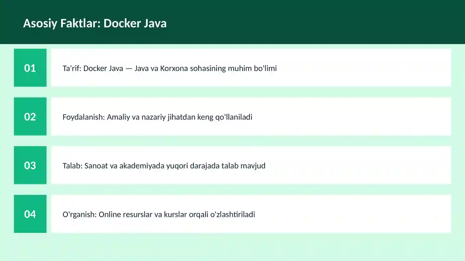 DASTURLASH | JAVA VA KORXONA 3