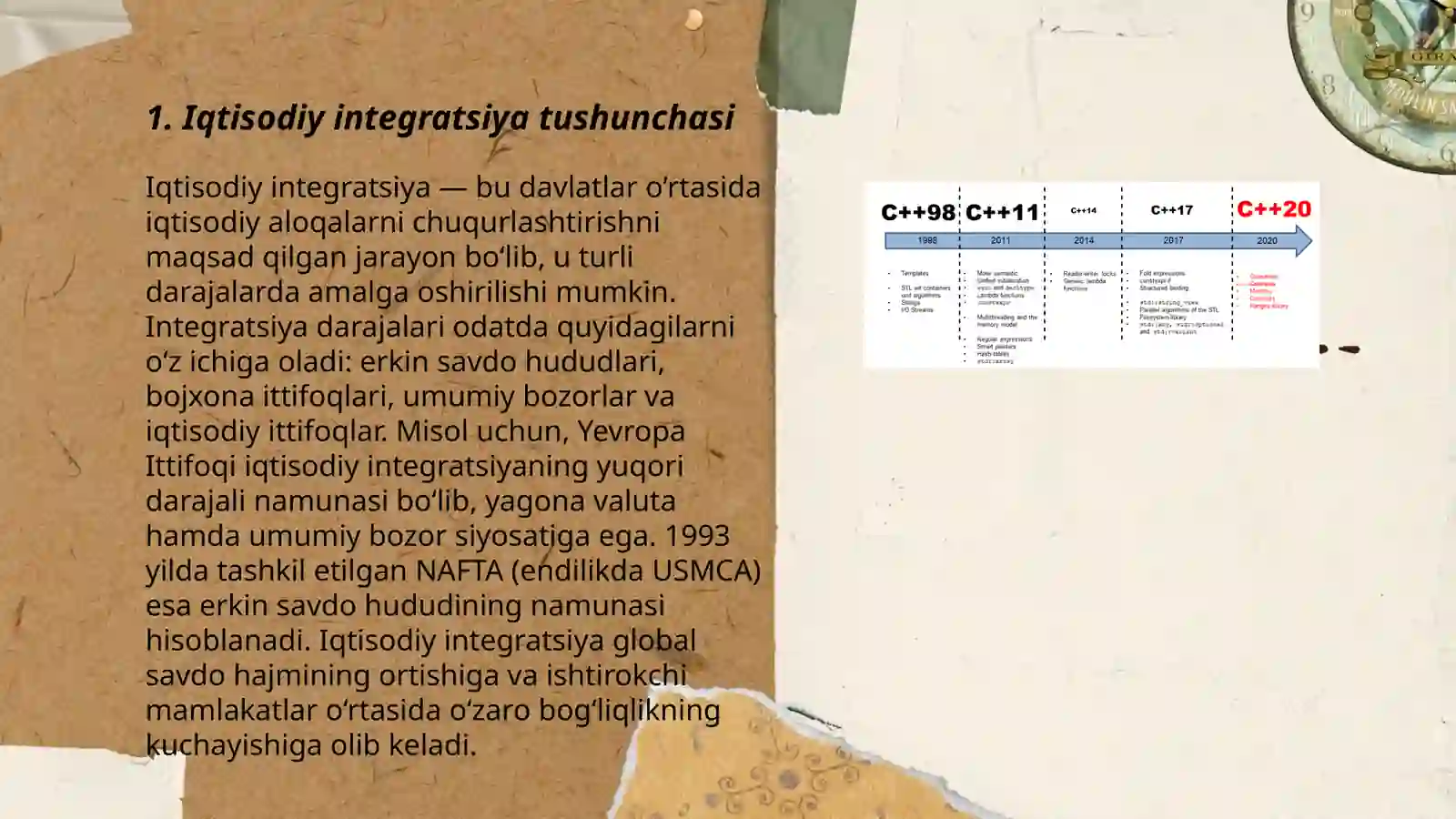 Iqtisodiy integratsiya va regional iqtisodiy tashkilotlar (Yevropa ittifoqi, ASEAN, MERCOSUR va h.k) 3