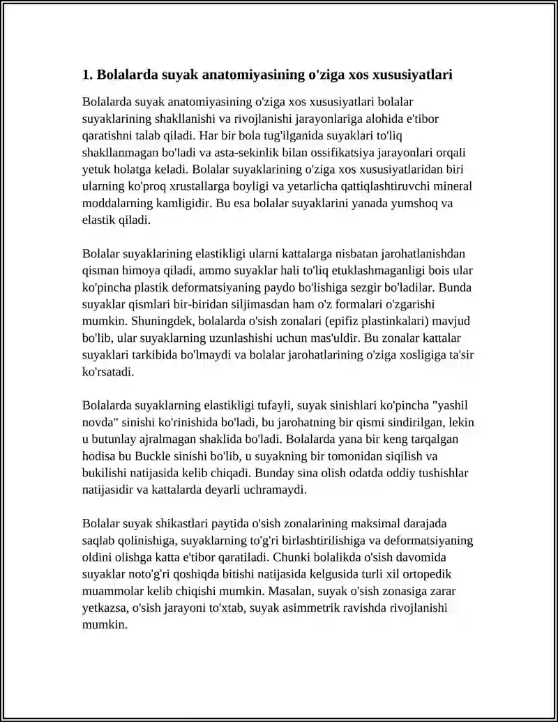Bolalarda Suyak Shikastlarini O'ziga Xosligi 3