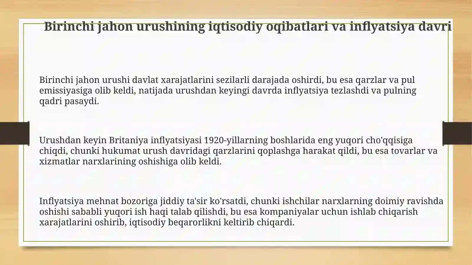Buyuk Britaniya iqtisodiy o'zgarishlari (1918-1945) 3