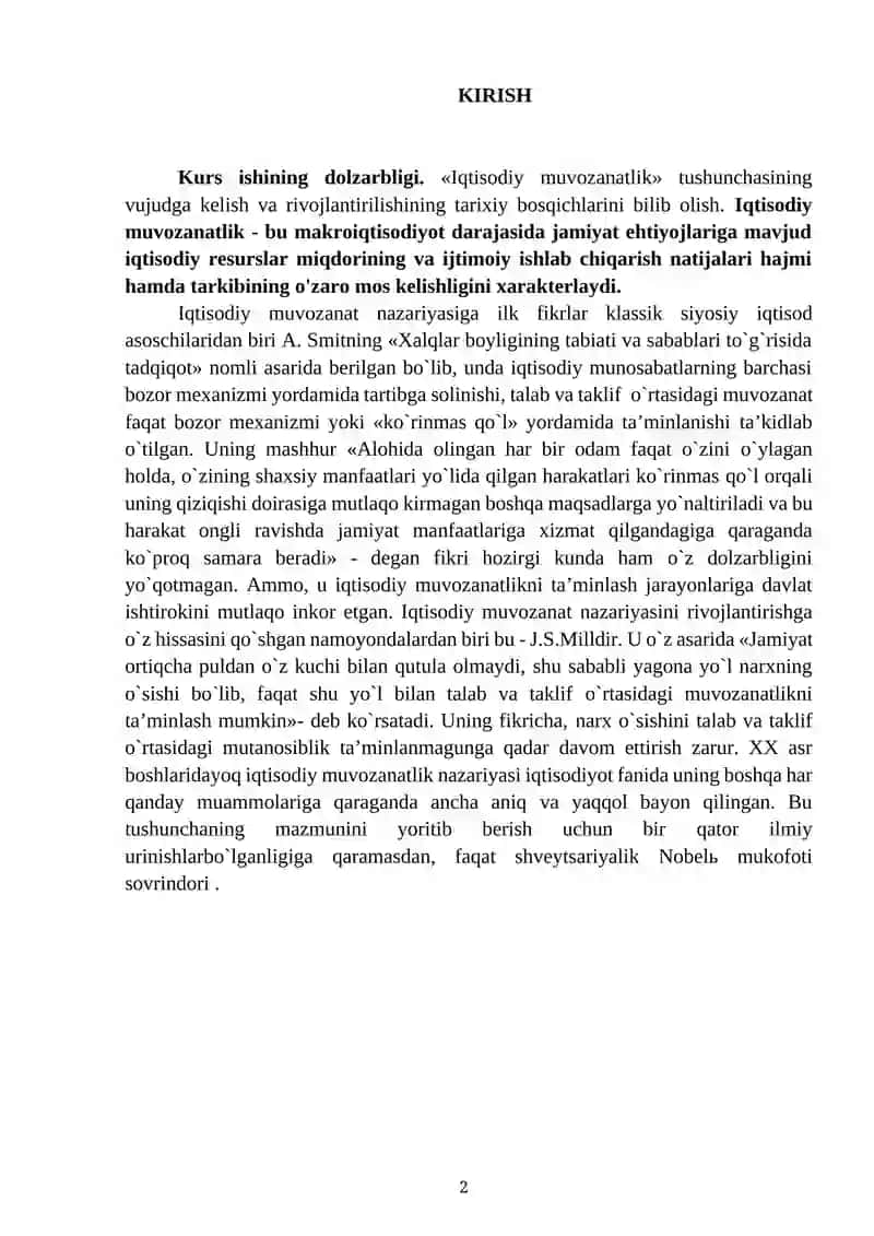 IQTISODIYOTDAGI TARKIBIY O`ZGARISHLAR VA UNING IQTISODIY MUVOZANATGA TA`SIRI 3