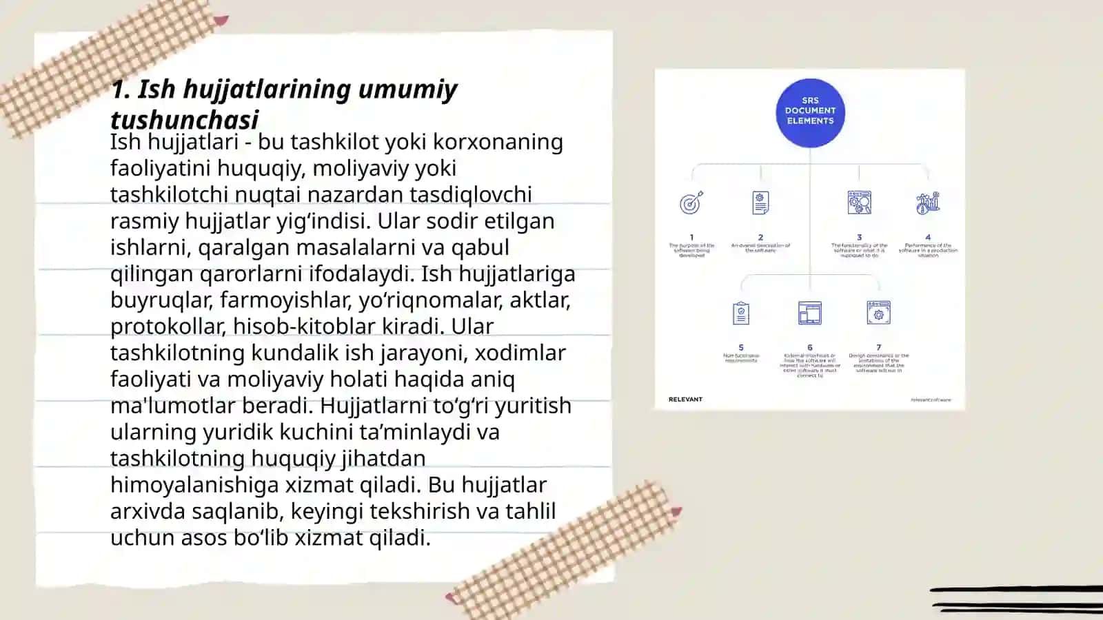 Ish hujjatlari va ularga qo'yiladigan asosiy talablar 3