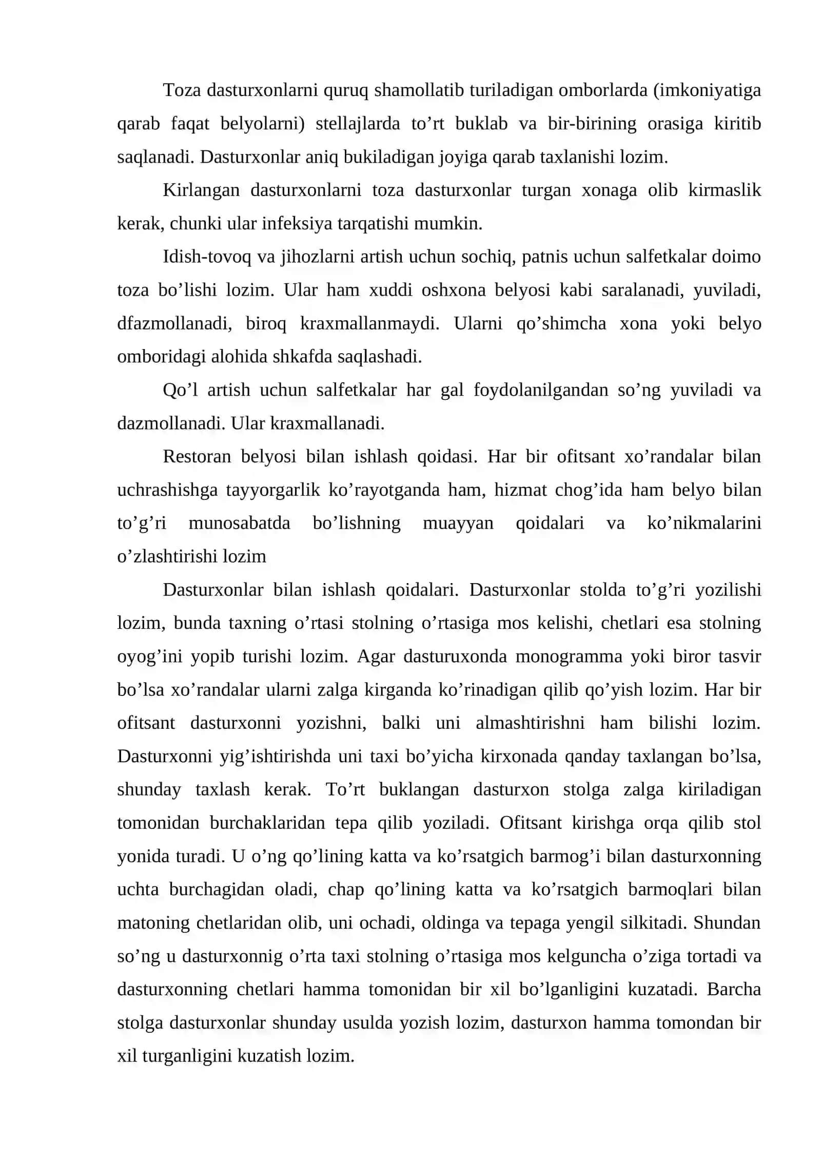 Dasturxon, salfetka, qo’l sochiqlar 3