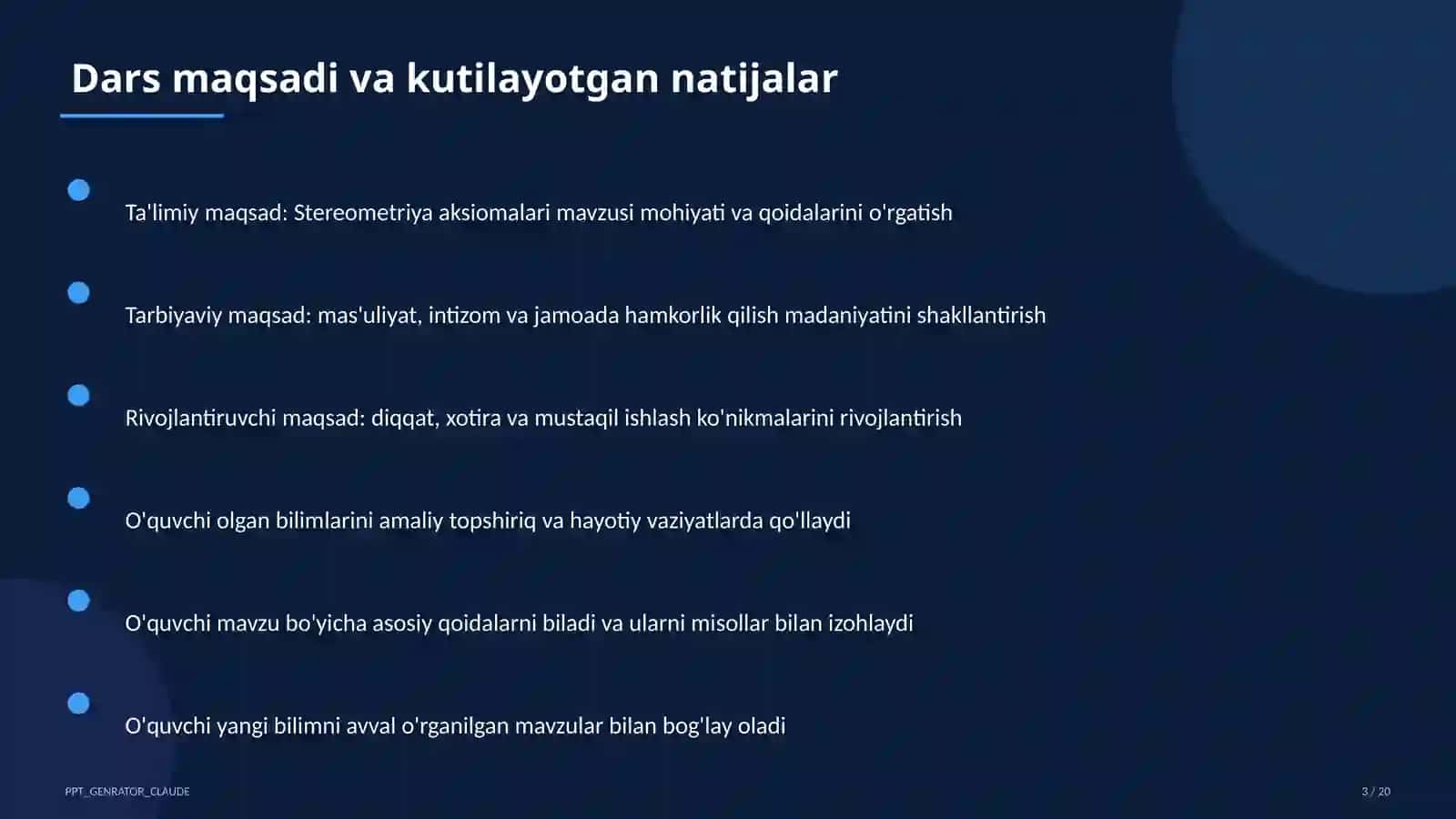 Stereometriya aksiomalari (10-sinf) 3