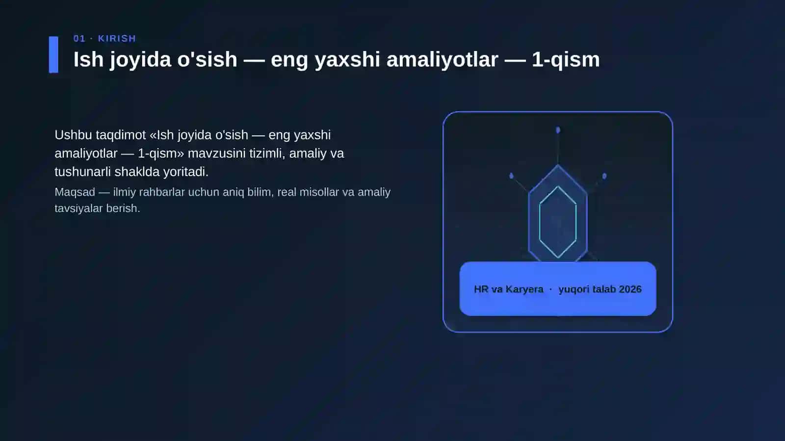 Ish joyida o'sish — eng yaxshi amaliyotlar — 1-qism 3