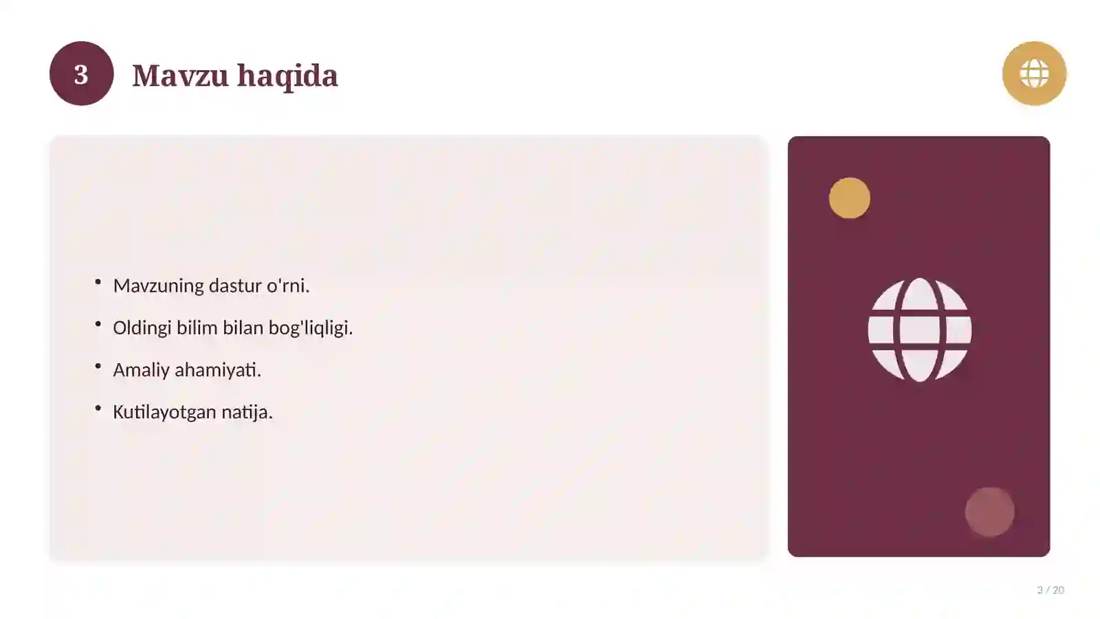 Informatika fanidan 8-sinf: interfaol dars ishlanmasi 3
