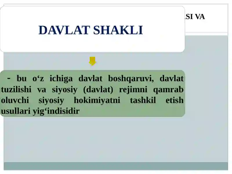 DAVLATNING SHAKLLARI 3