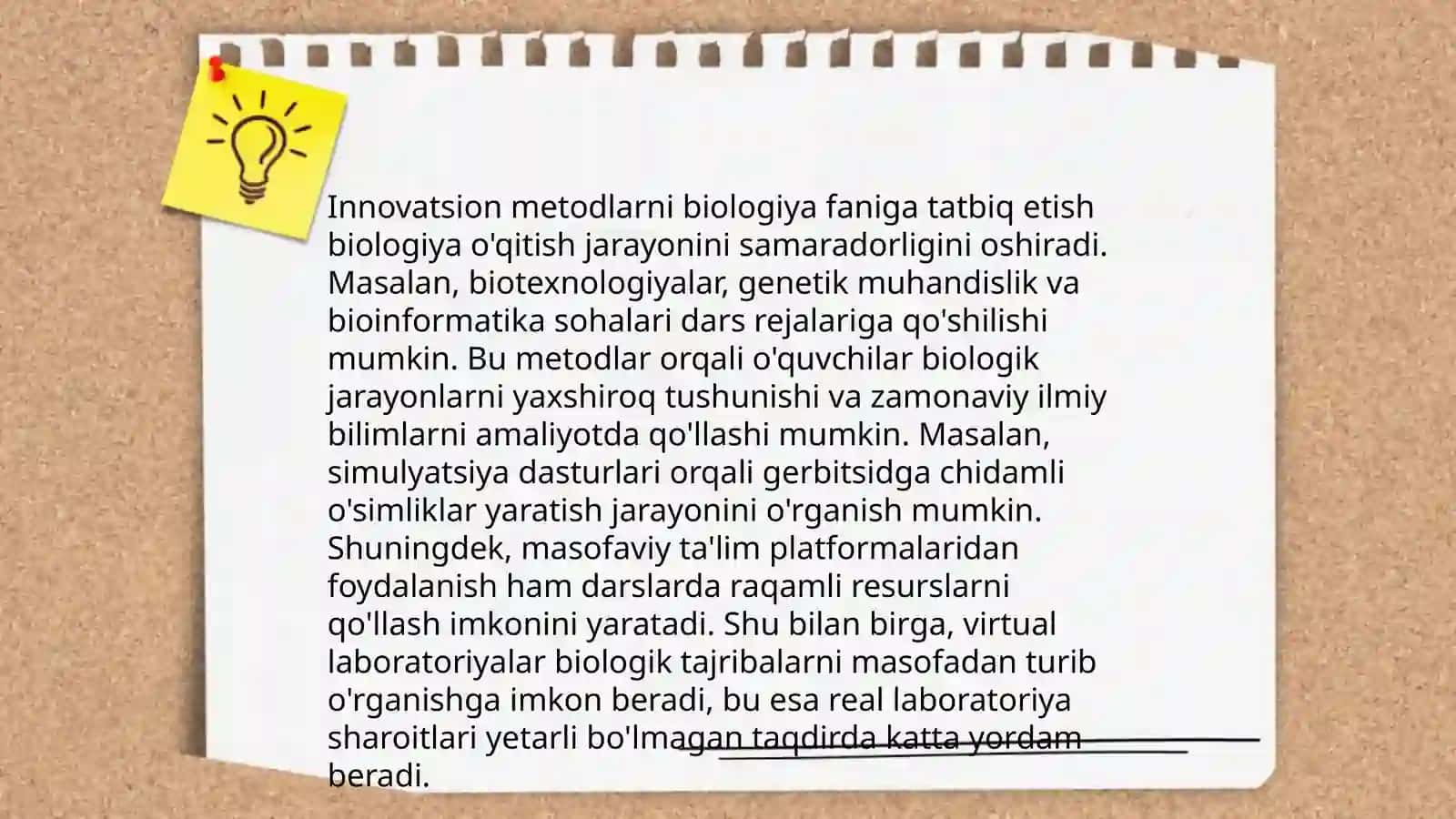 Biologiya fani o'qituvchisining innovasion faoliyati 3