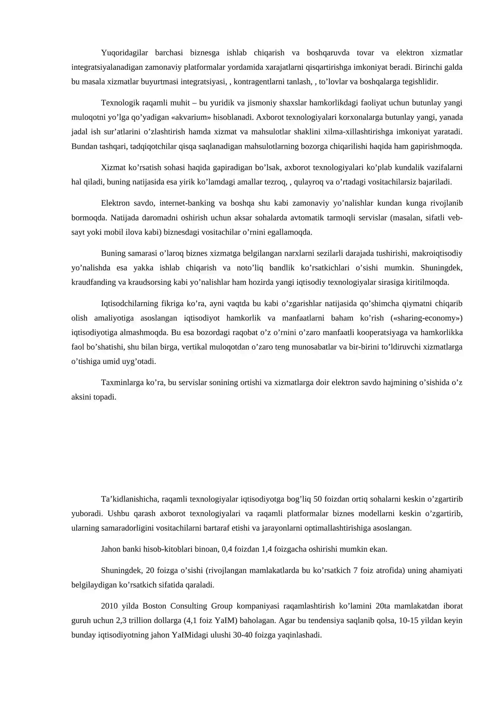 Raqamli texnologiyalar va uning iqtisodiyotdagi o'rni va ahamiyati 3