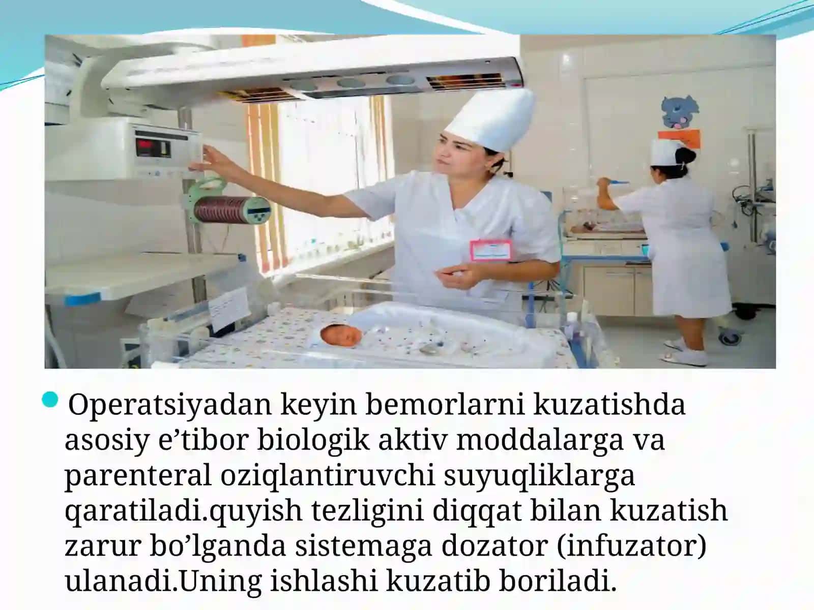 OG`IR XIRURGIK BEMORLARDA KIYIM-KECHAK, OKLIKLARNI ALMASHTIRISH. YOTOK YARALAR PROFILAKASI 3