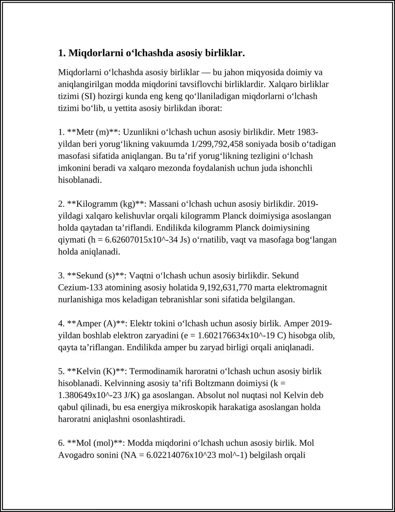 MIQDORLARNI O'LCHASH O'LCHOV BIRLIKLARINING TURLARI ORASIDAGI BOG'LIQLIKLAR VA ULAR USTIDA ISMLI SONLAR USTIDA AMALLAR BAJARISHGA O'RGATISH METODIKASI 3
