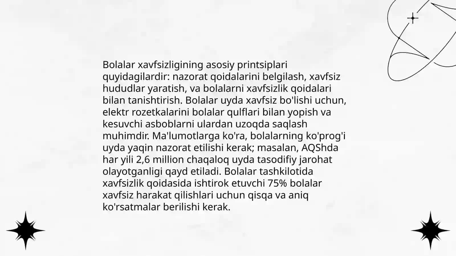Bolalar xavfsizligini boshqarish bo'yicha o'quv materiallarini ishlab chiqarish 3