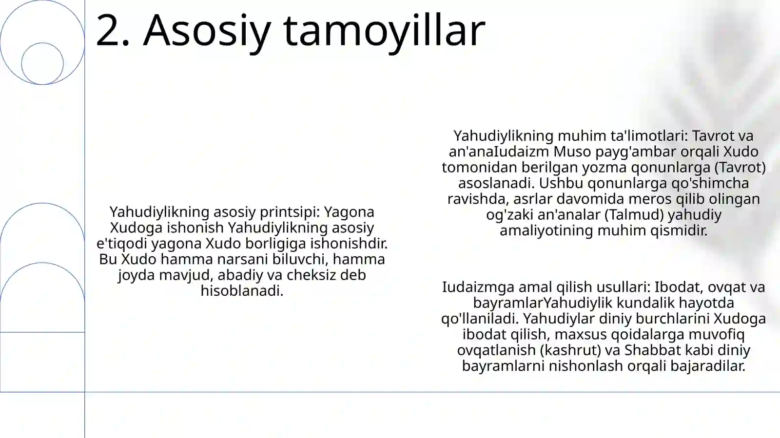 Yahudiylik TaʼLimoti Anana Va Marosimlari 3