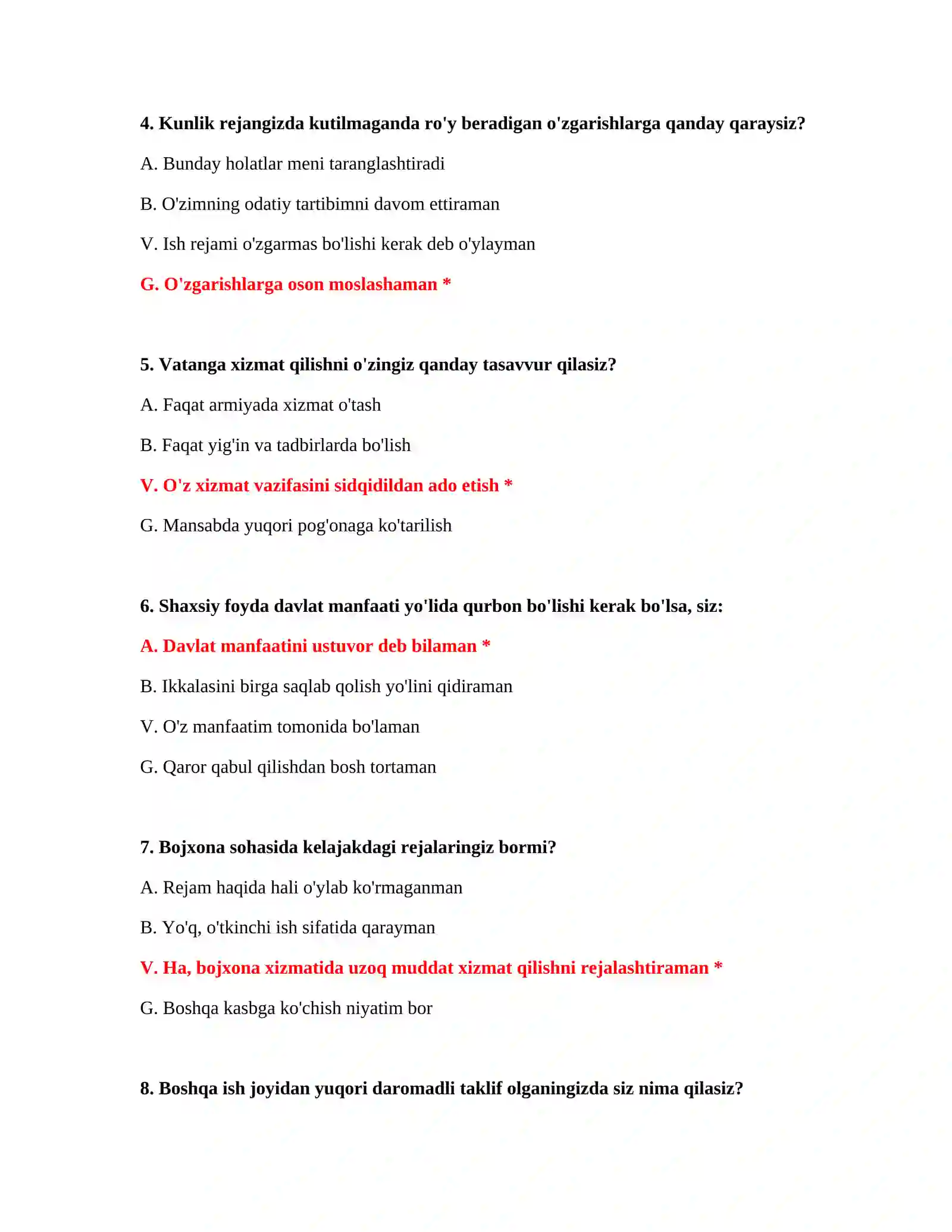 Bojxona testlari PDF 3