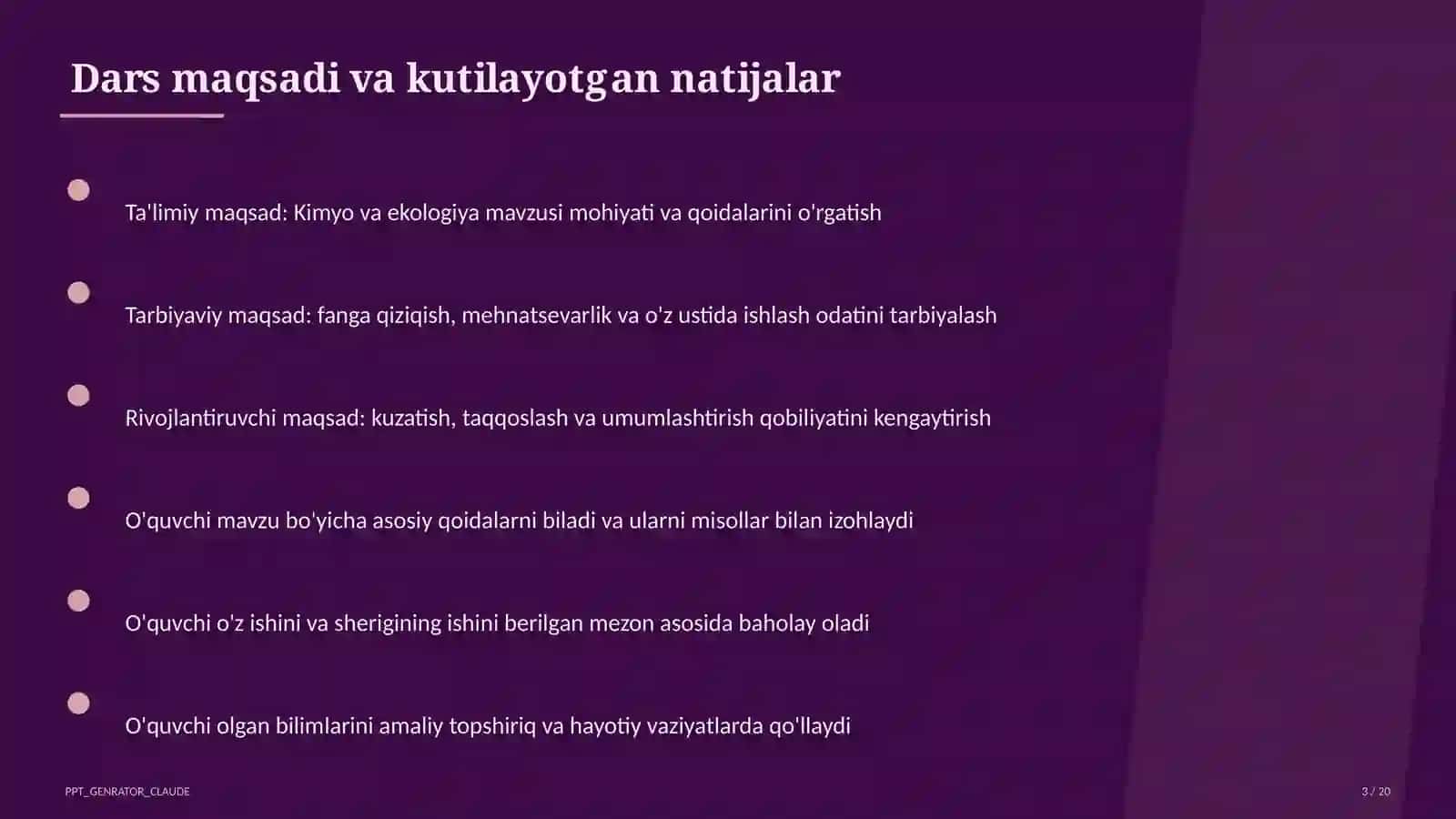 Kimyo va ekologiya (11-sinf) 3