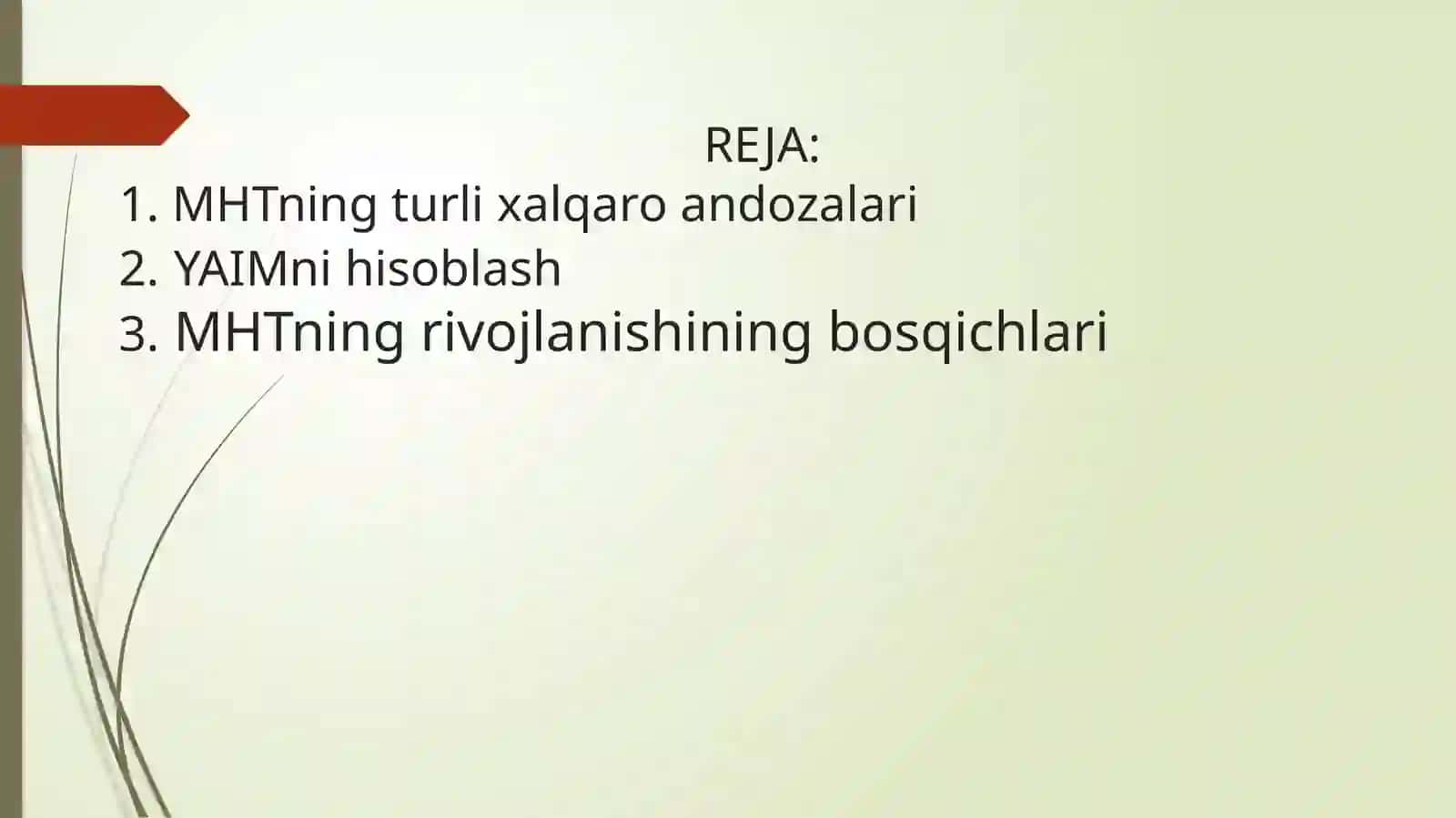 Milliy hisoblar tizimida yalpi ichki mahsulot ko’rsatkichini hisoblash shartlari va usullari 3