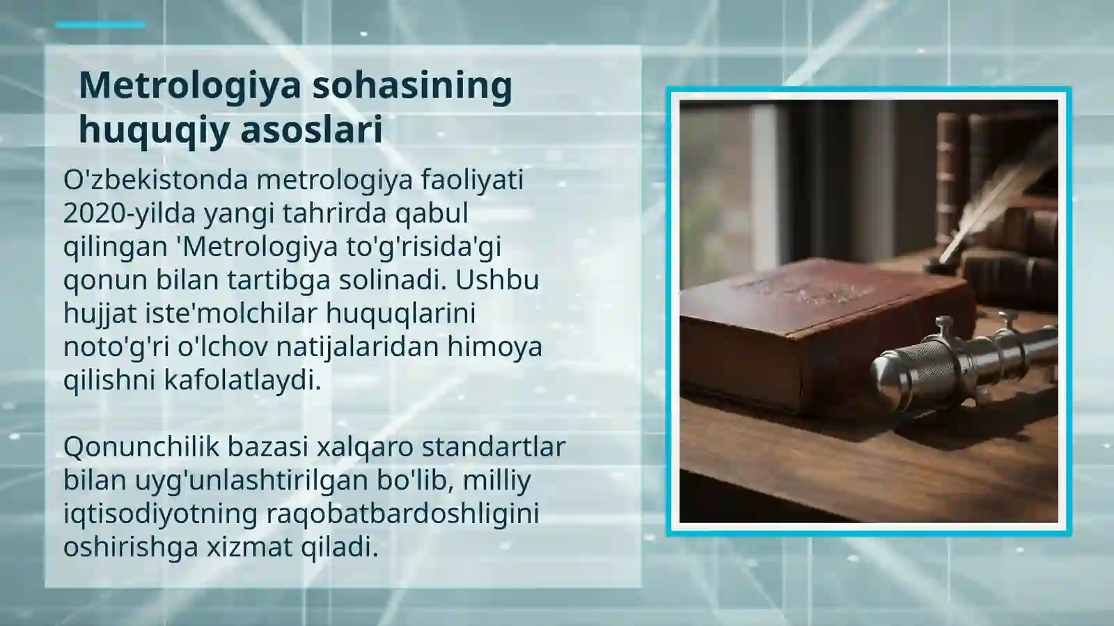 O'ZBEKISTON RESPUBLIKASI METROLOGIK XIZMAT VA TA'MINOT 3