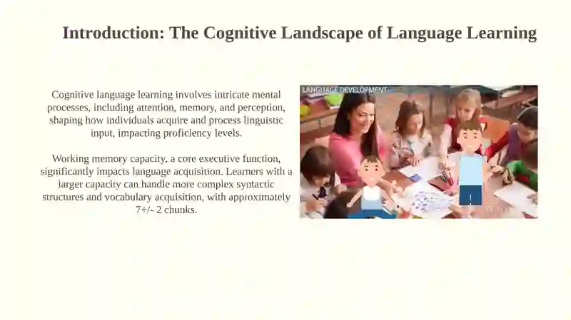 Cognitive factors in language learning 3