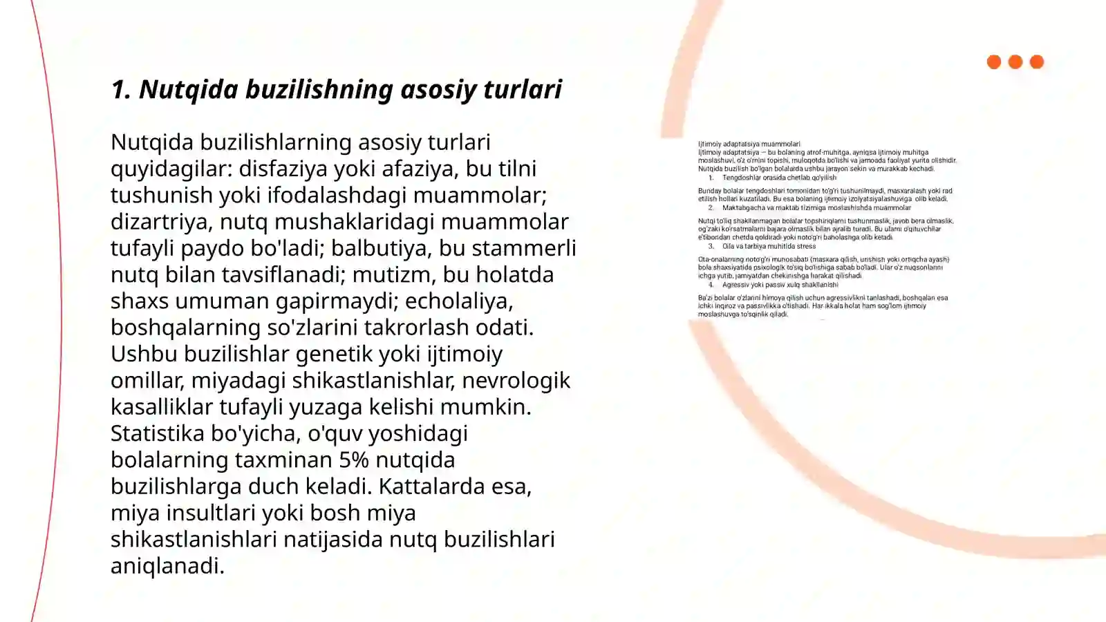 Nutqida buzilishi bor bo'lgan bolalar bilan psixokorreksiya va profilaktika ishlarini olib borish 3
