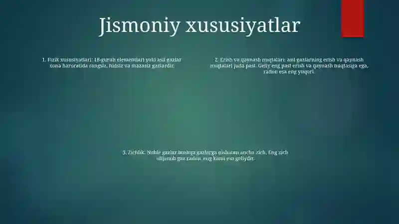 II A Guruh Elementlari 3