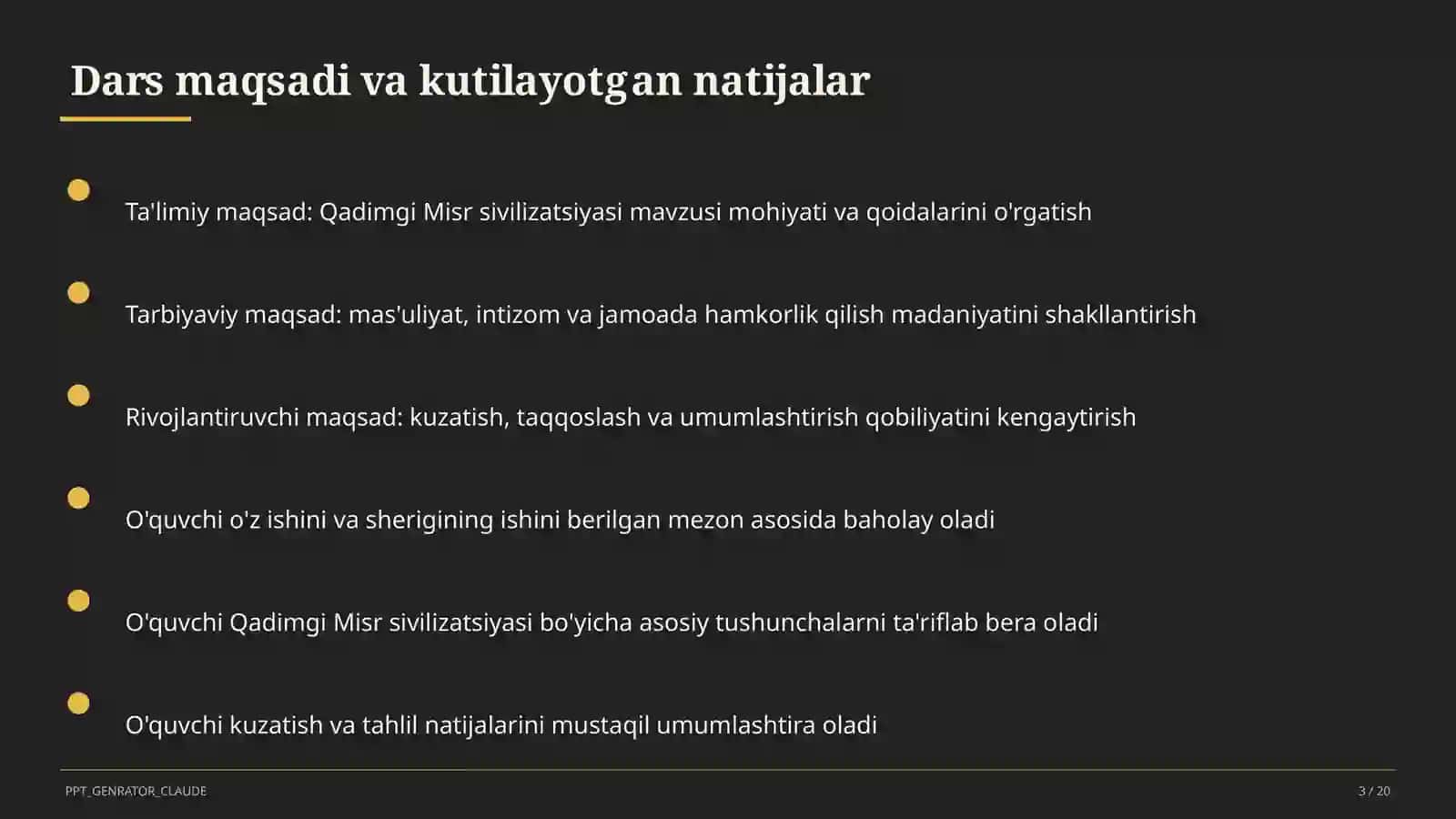 Qadimgi Misr sivilizatsiyasi (6-sinf) 3
