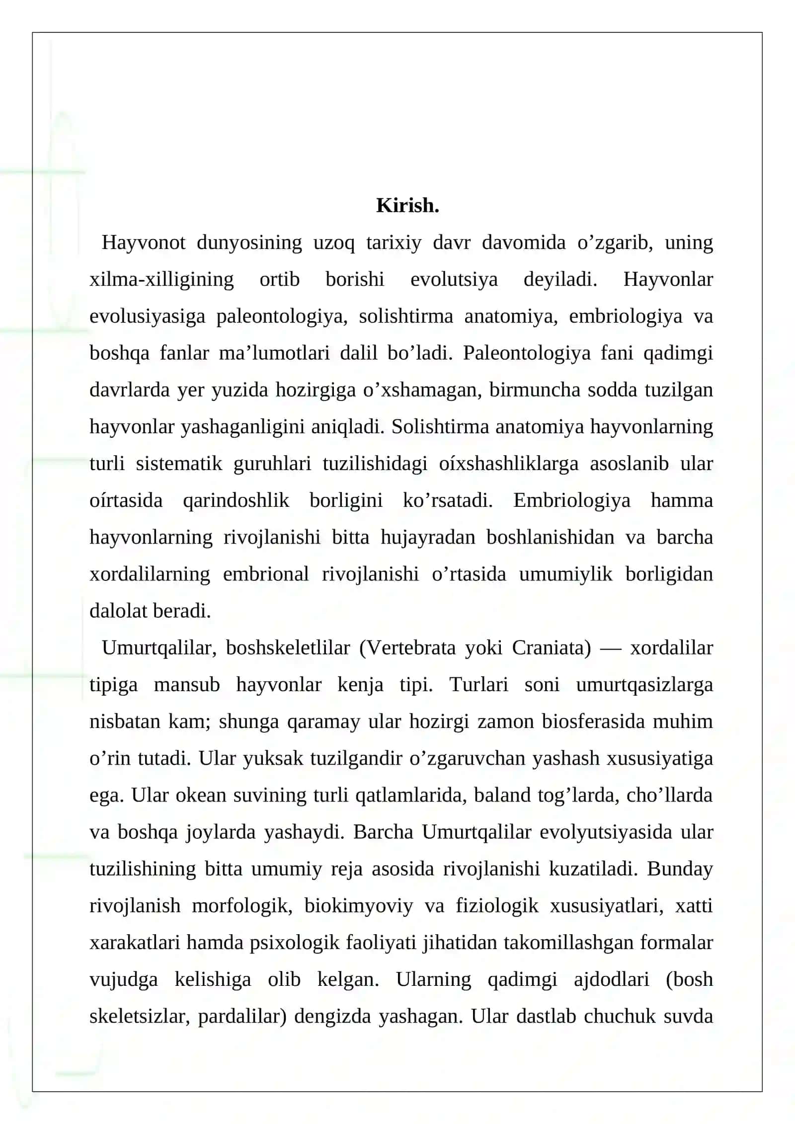 UMURTQALI HAYVONLAR NERV SISTEMASI EVOLUTSIYASI 3