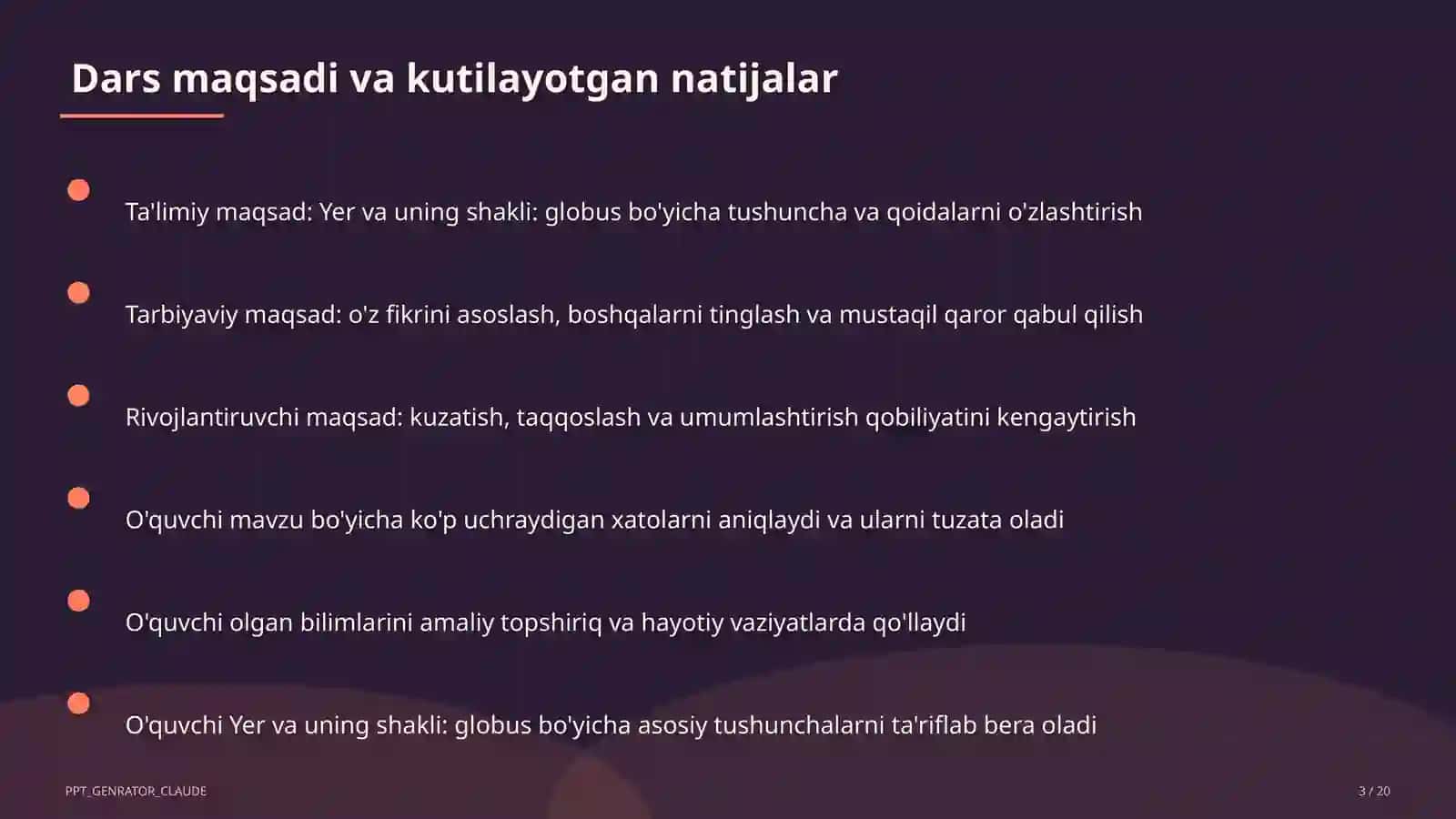 Yer va uning shakli: globus (3-sinf) 3