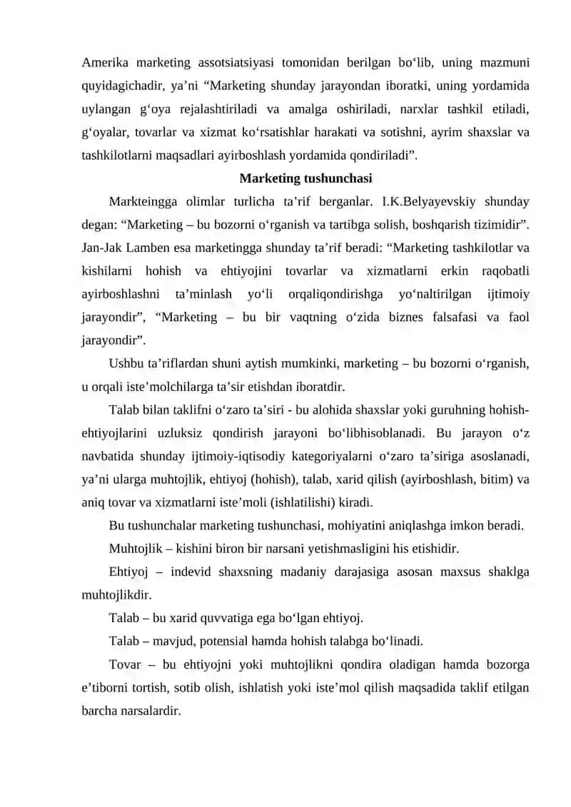 MARKETING XIZMATINI YARATISHNING XORIJIY TARTIBLARI 3