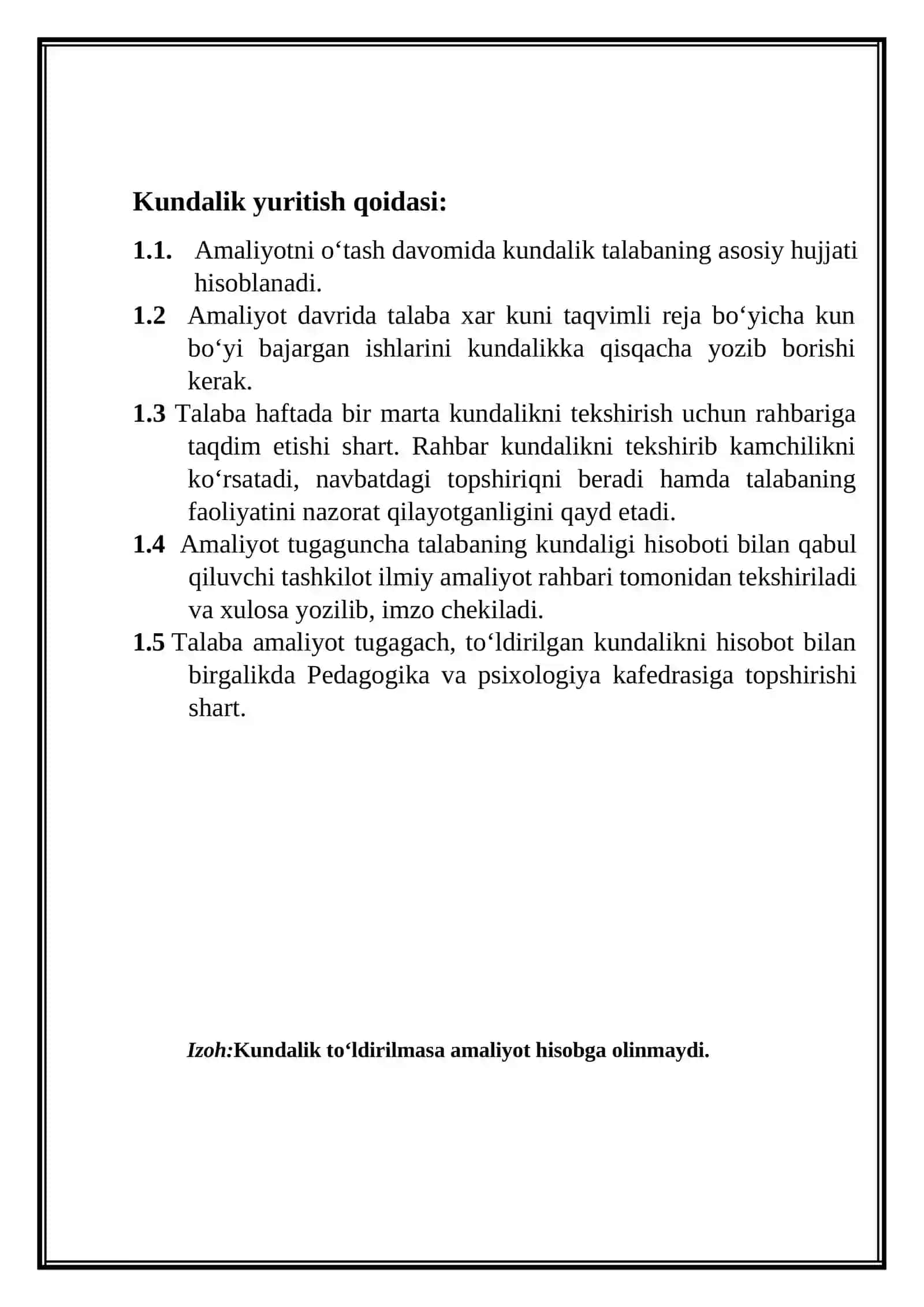 Amaliyot kundaligi Tayyori 3