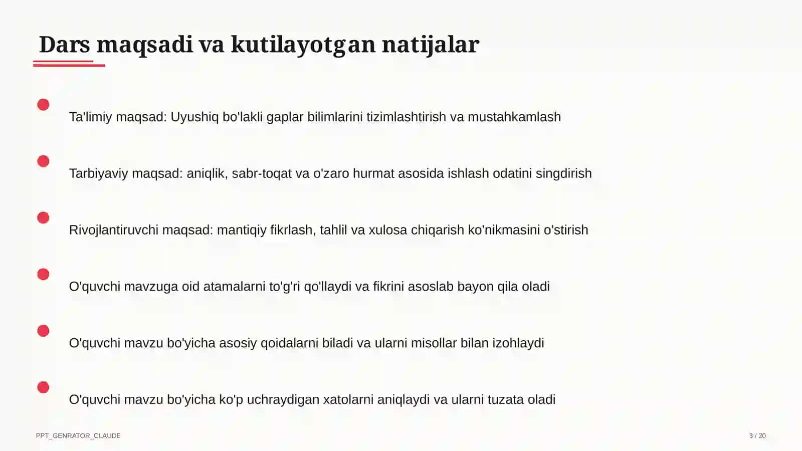 Uyushiq bo'lakli gaplar (4-sinf) 3