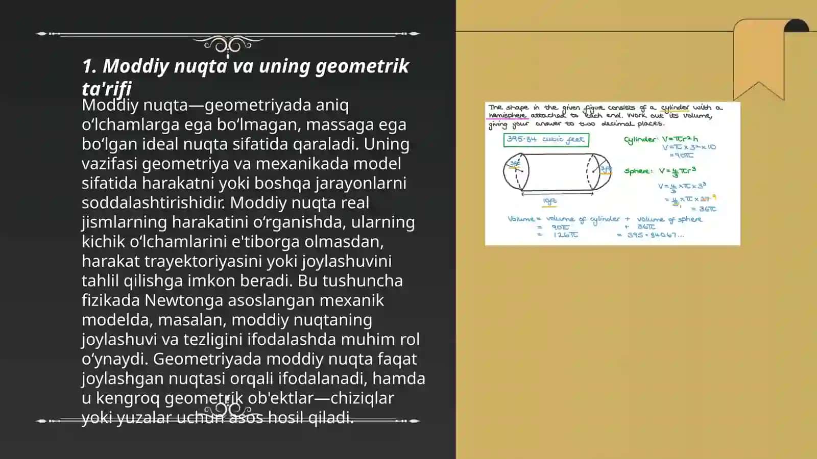 Moddiy nuqta sanoq sistemasi radius vektor ko'chish yo'li va trayektoria tushunchalari 3