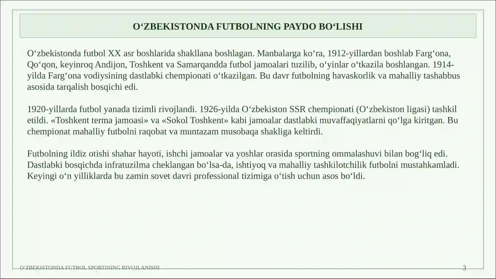 O‘zbekistonda futbol sportining rivojlanishi 3