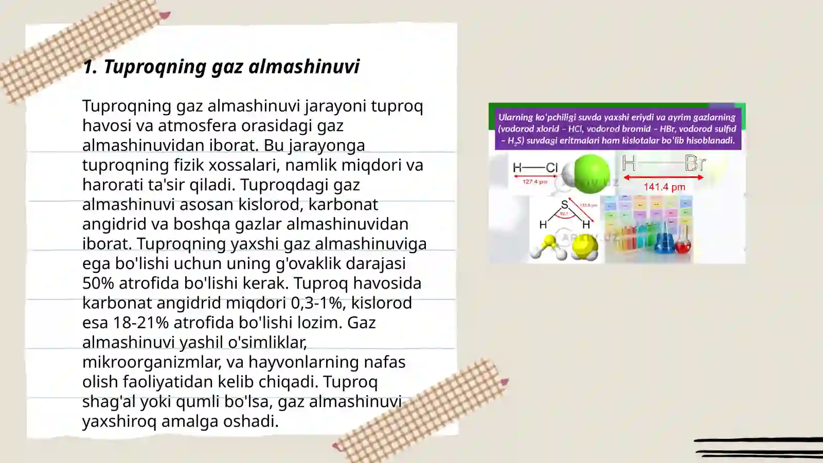 Tuproqning havo xossalari va havo rejimini aniqlash 3