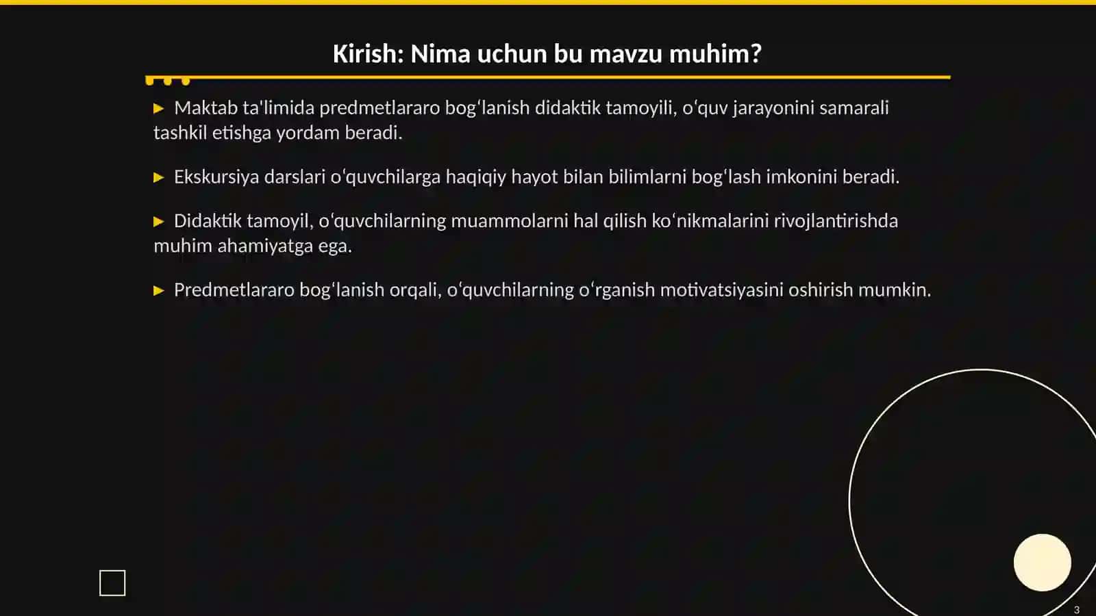 Ekskursiya darsi davomida predmetlararo bog‘lanish 3