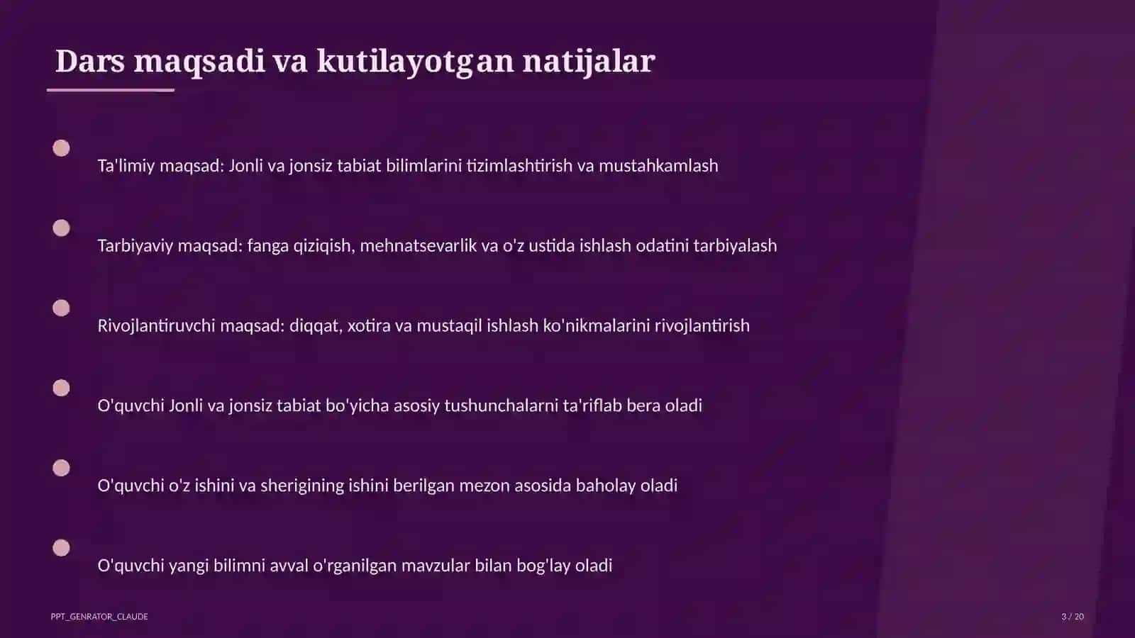 Jonli va jonsiz tabiat (2-sinf) 3