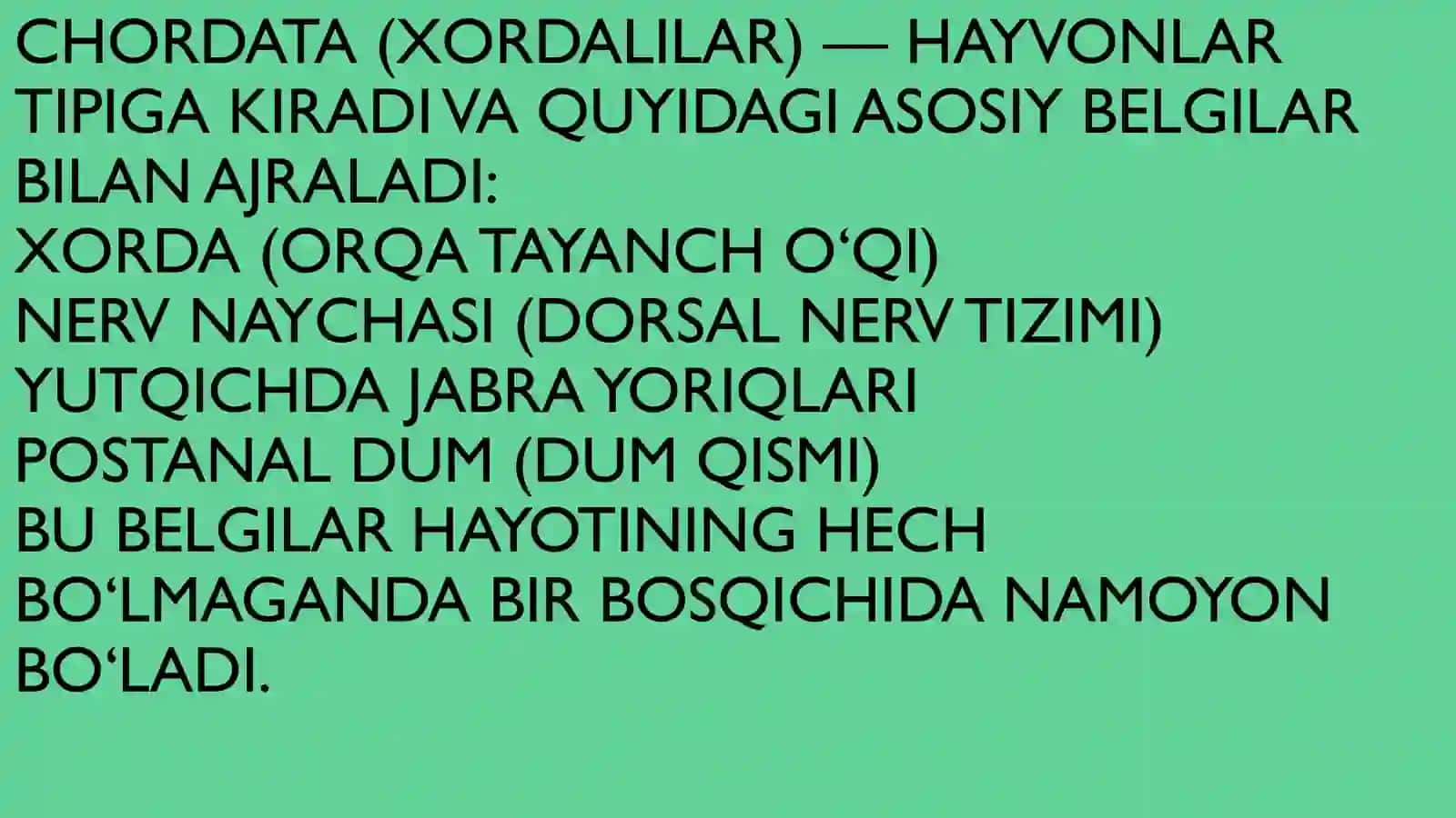 XORDALILAR TIPI –CHORDATA, LICHINKA XORDALILAR – UROCHORDATA KENJA TIPINING SISTEMATIKASI VA FILOGENIYASI 3