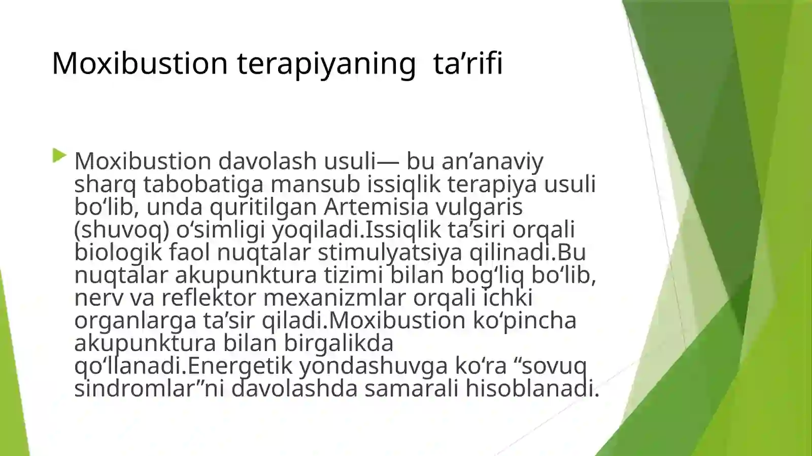 Moxibustion Terapiya 3