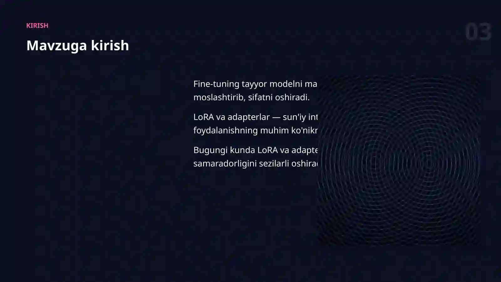 MODELLARNI SOZLASH (FINE-TUNING) 3