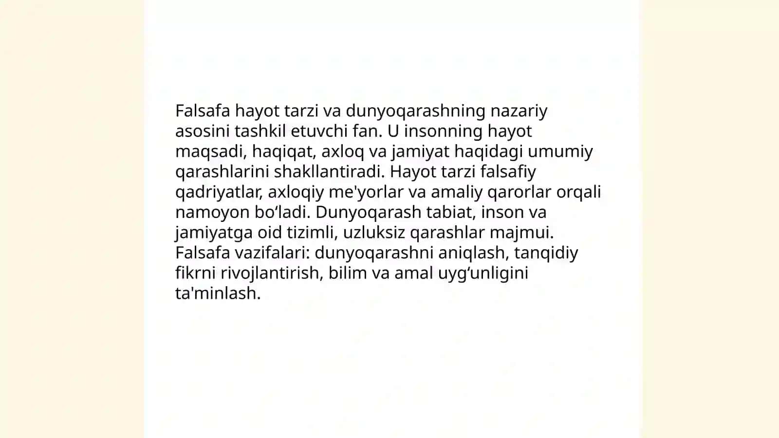 Falsafa hayot tarzi va dunyoni bilish tarzi 3