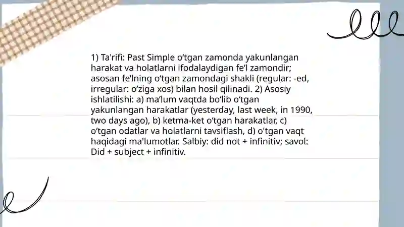 Past Simple 3