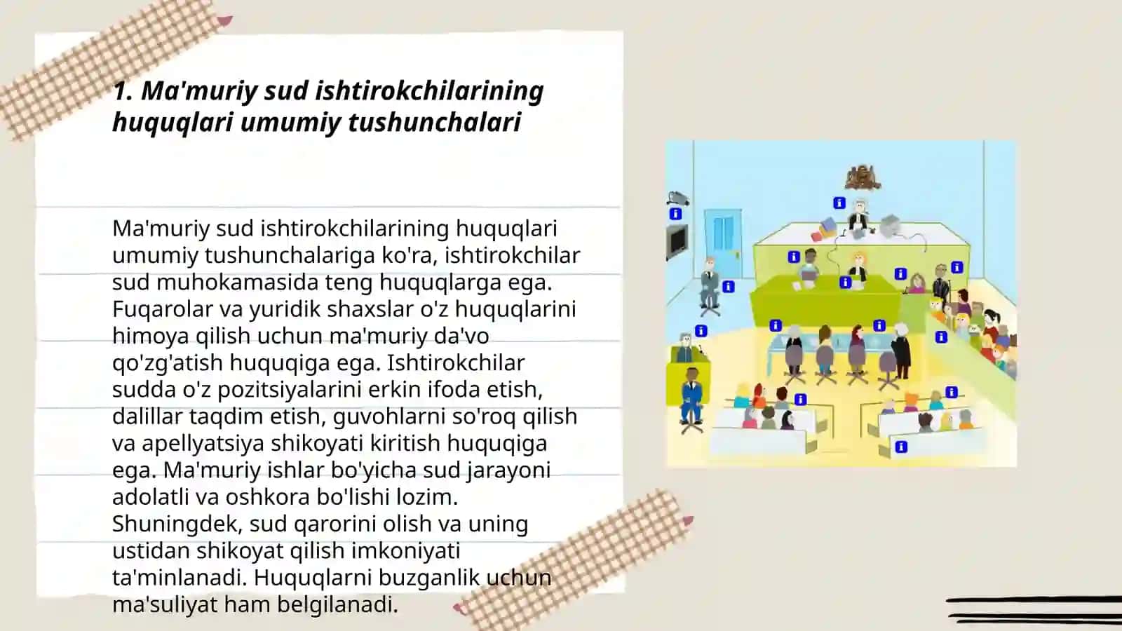 Ma'muriy sud ishtirokchilarining huquq va majburiyatlari 3