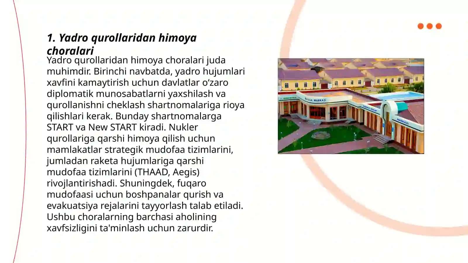 Aholini ommaviy qirgʻin qurollardan himoya qilish 3