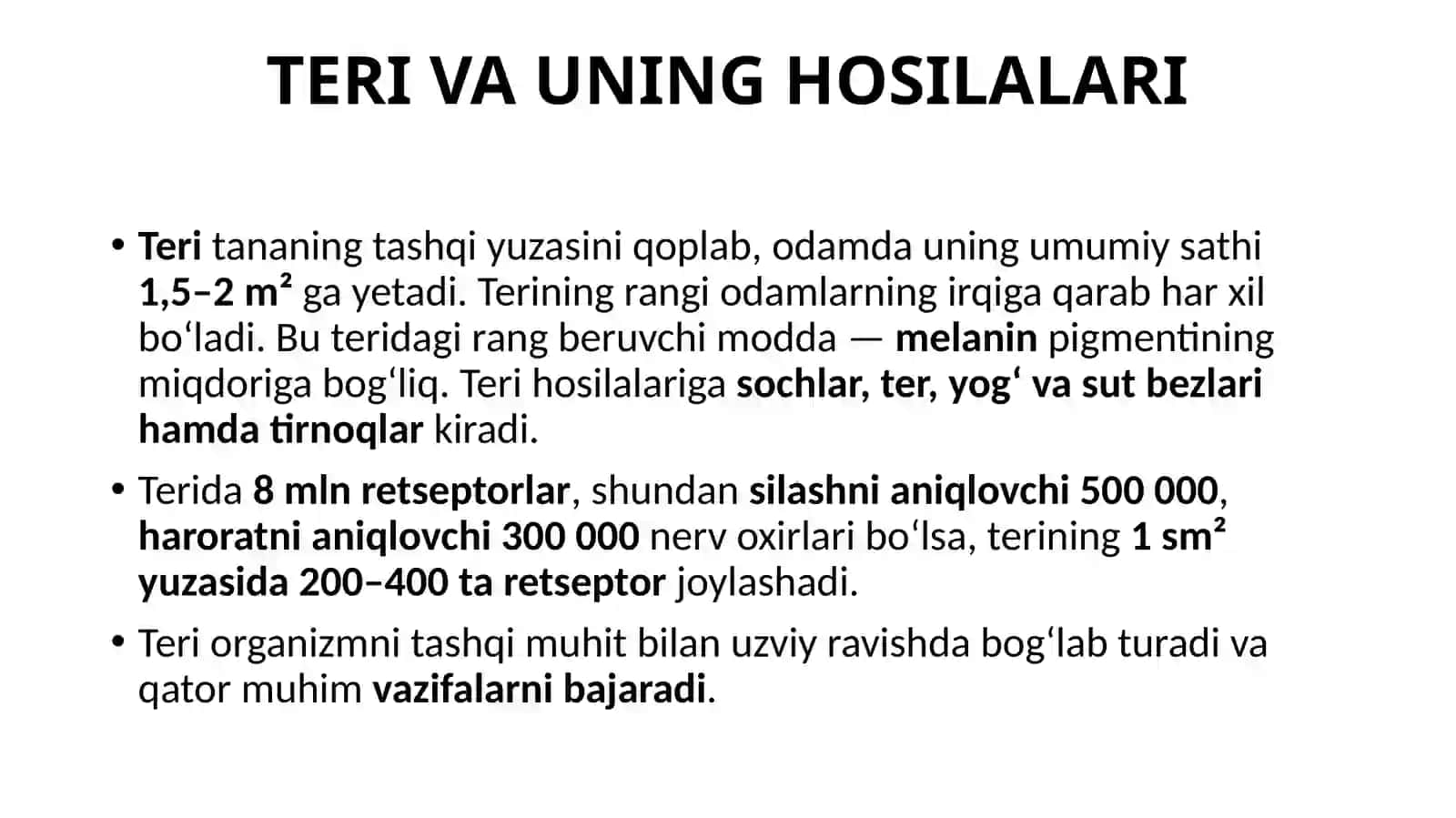 TERI VA UNING HOSILALARI 3
