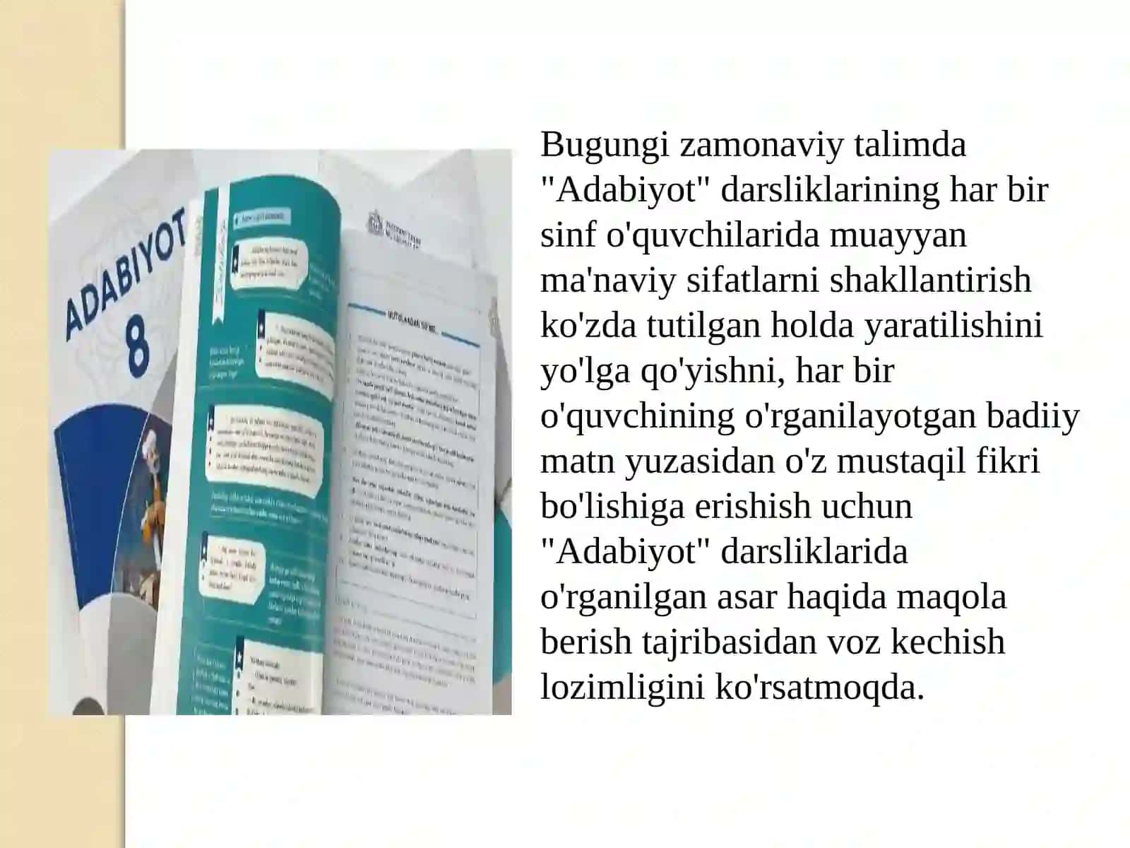 Adabiyot darslik-majmualariga qo‘yiladigan talablar 3