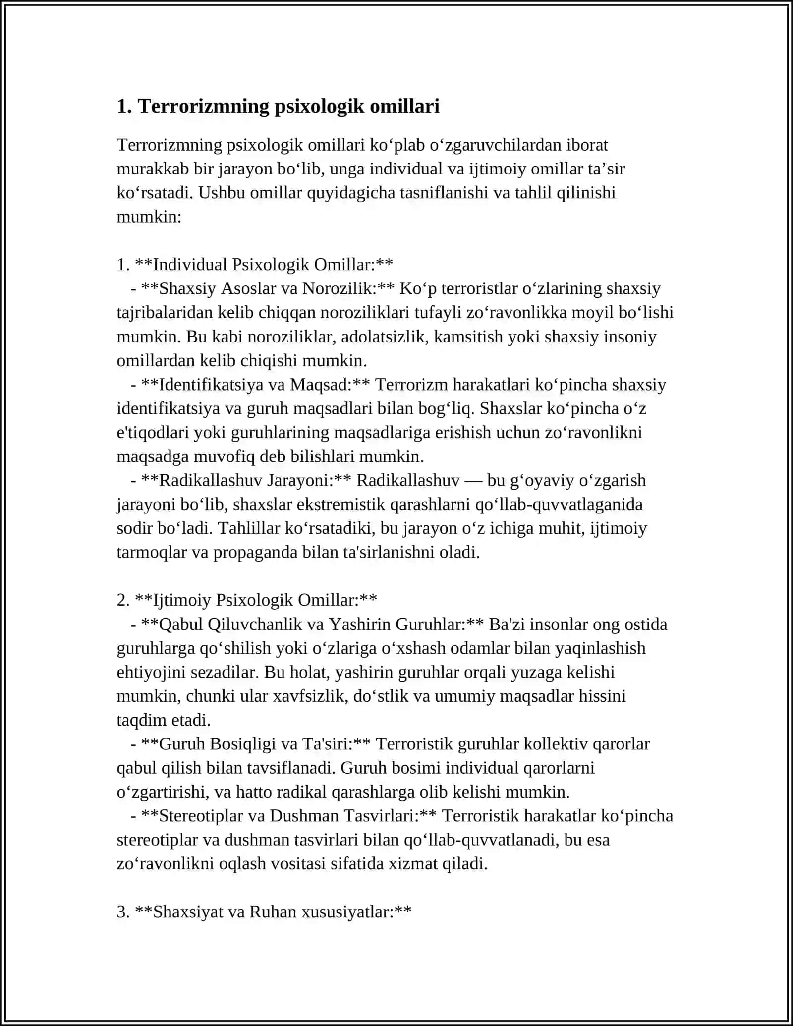 JAMOAT SALOMATLIK TEXNKUMI MUSTAQIL ISH 3